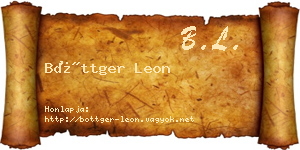 Böttger Leon névjegykártya